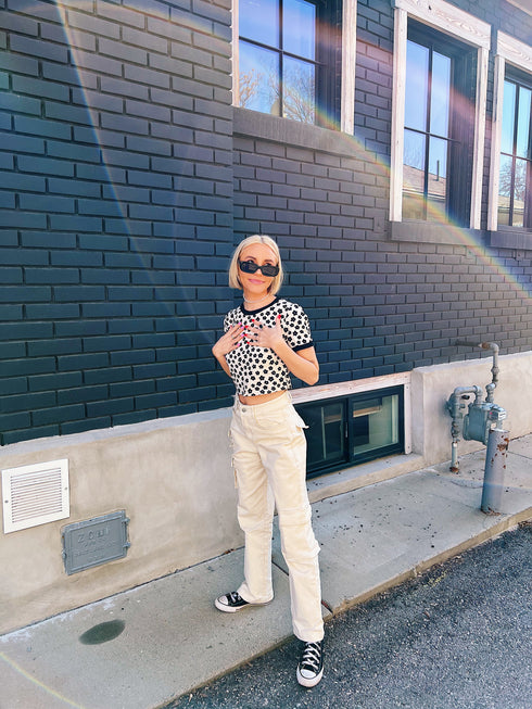 Electric Bloom Top // Bone